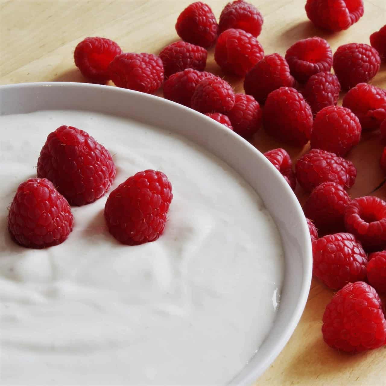 Raspberry and youghurt